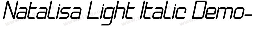 Natalisa Light Italic Demo字体转换